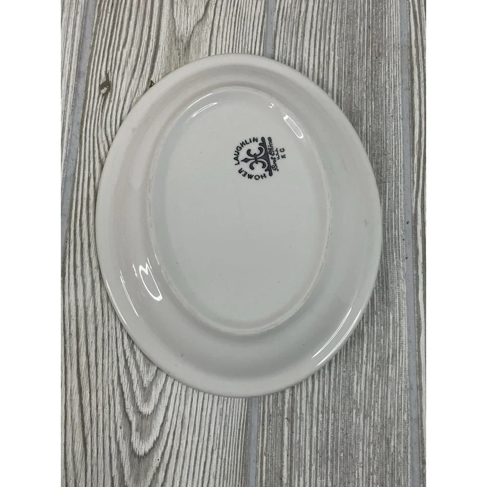 Vintage Homer Laughlin Atomic Diamond Restaurant Turquoise  7 X 5 1/2